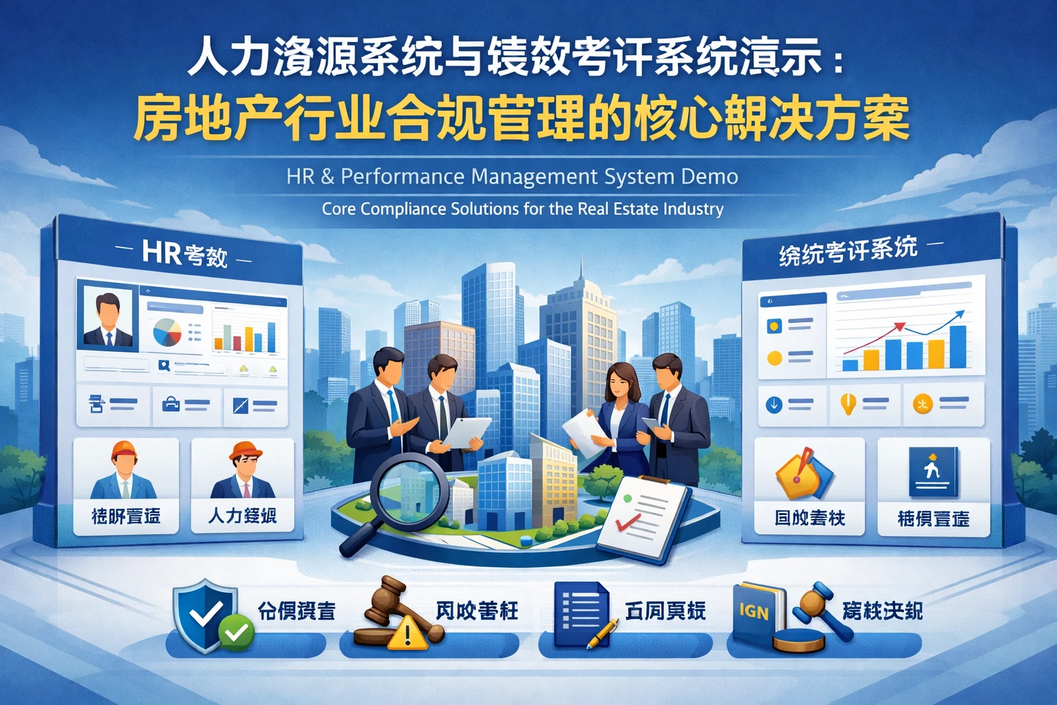 人力资源系统与绩效考评系统演示：房地产行业合规管理的核心解决方案