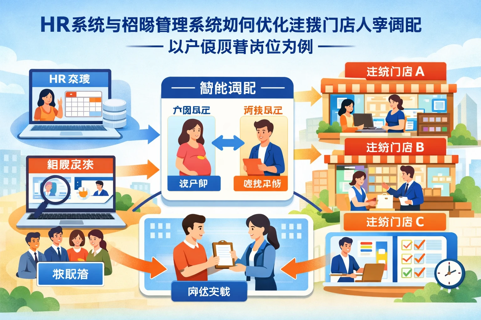 HR系统与招聘管理系统如何优化连锁门店人事调配——以产假顶替岗位为例