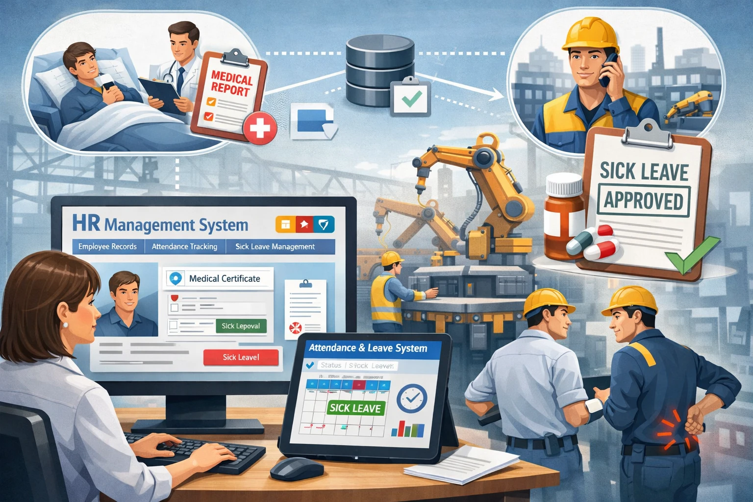 人力资源软件与考勤系统在制造业人事系统中的病退管理应用