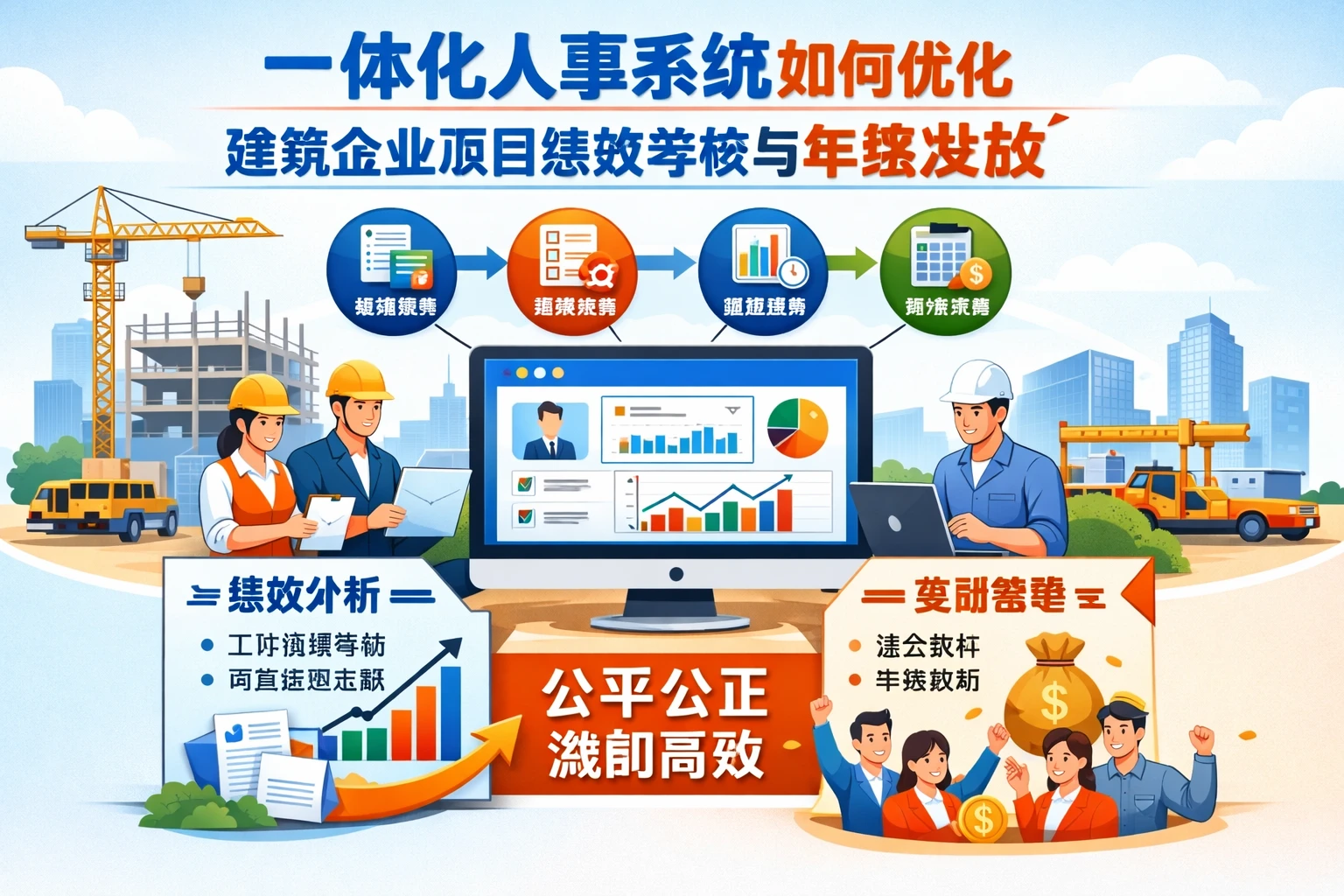 一体化人事系统如何优化建筑企业项目绩效考核与年终发放