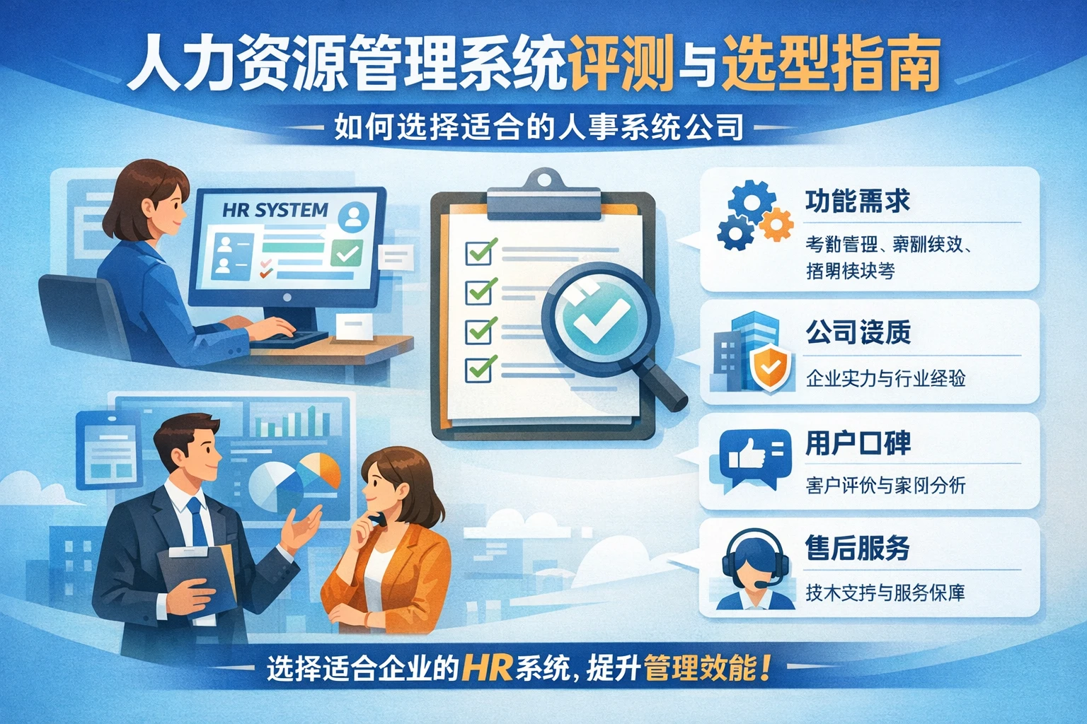 人力资源管理系统评测与选型指南：如何选择适合的人事系统公司