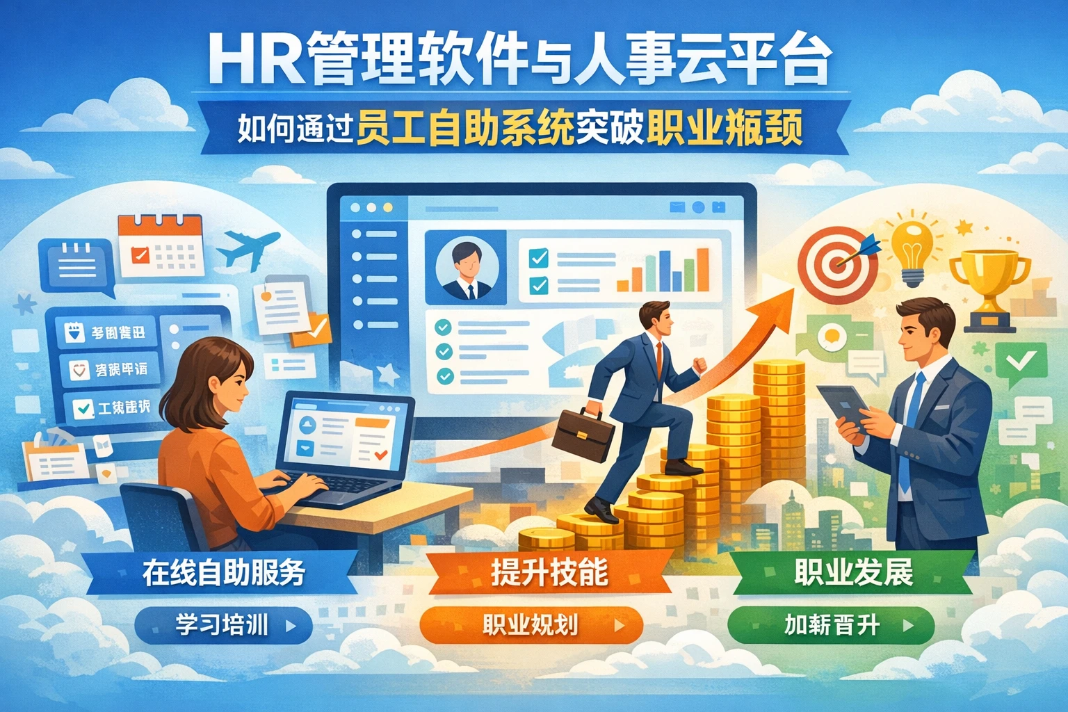 HR管理软件与人事云平台：如何通过员工自助系统突破职业瓶颈