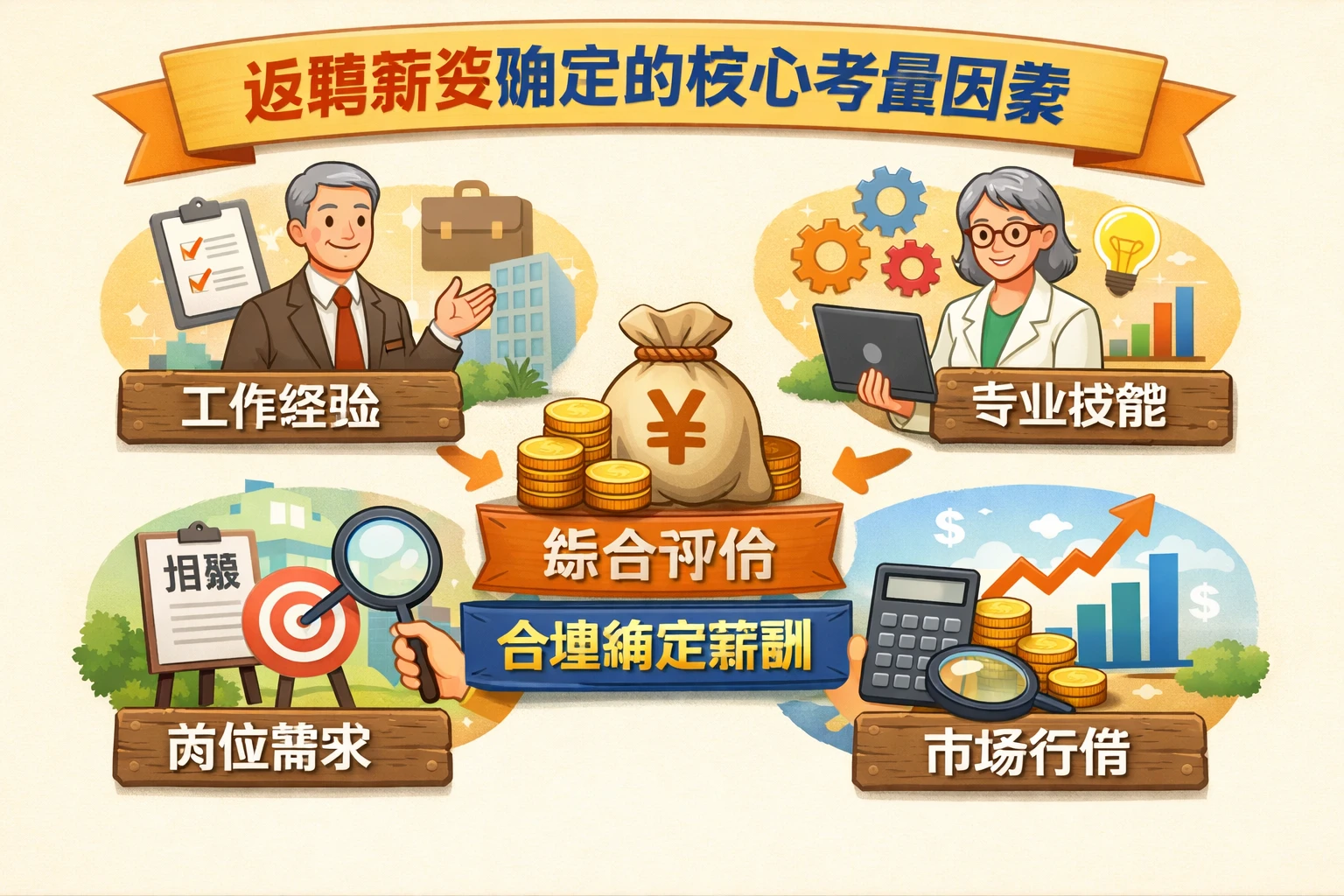返聘薪资确定的核心考量因素