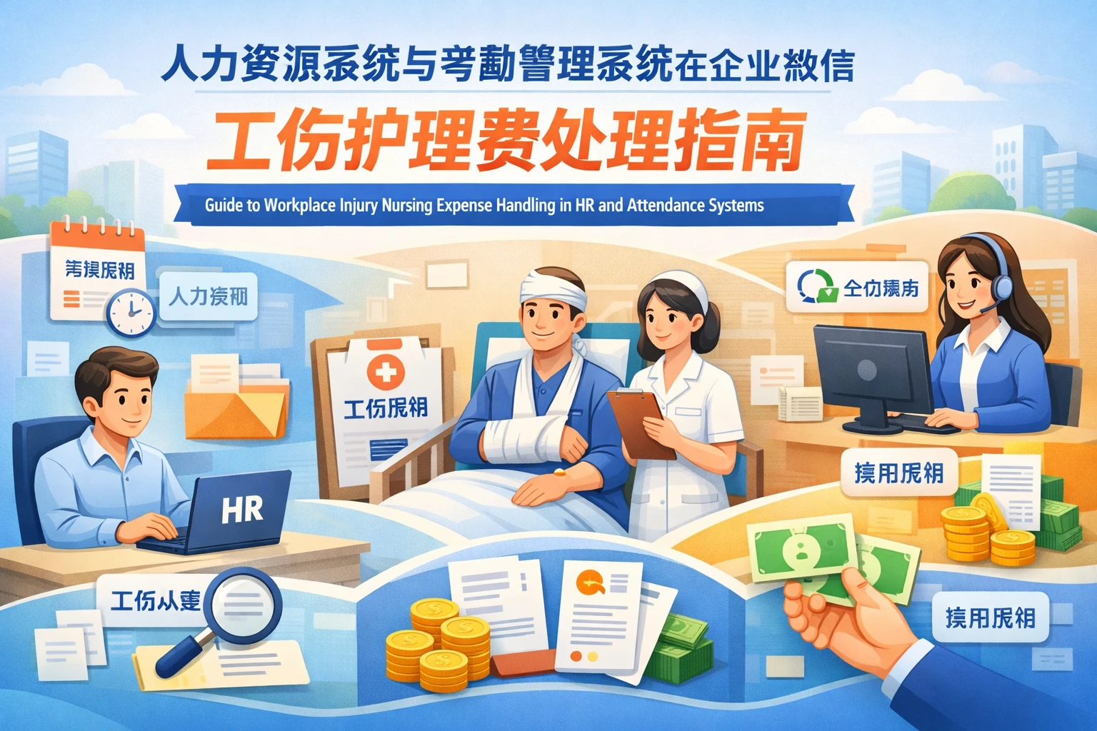 人力资源系统与考勤管理系统在企业微信人事系统中的工伤护理费处理指南