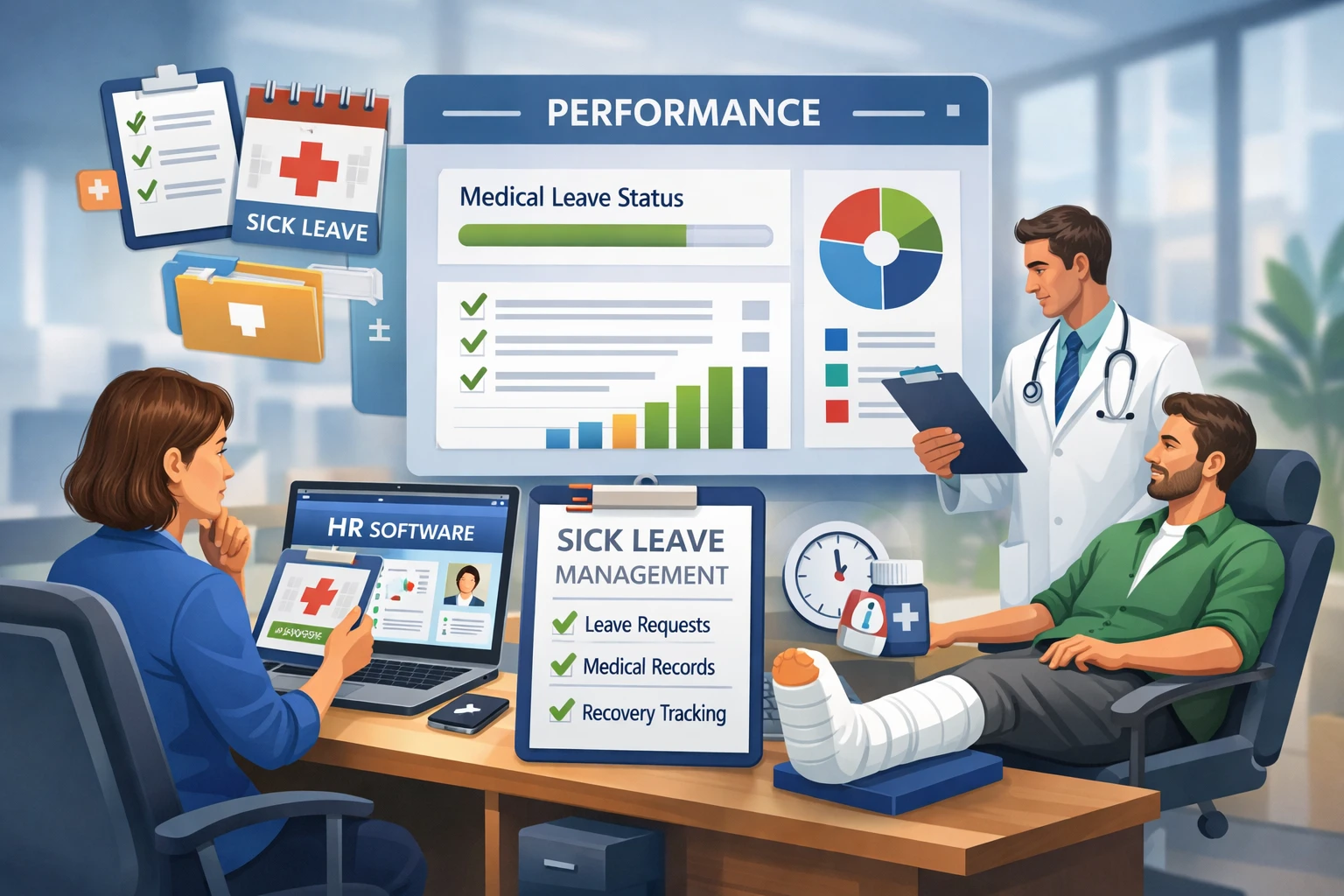 优化人力资源软件与绩效管理系统，高效处理员工病假与医疗期管理