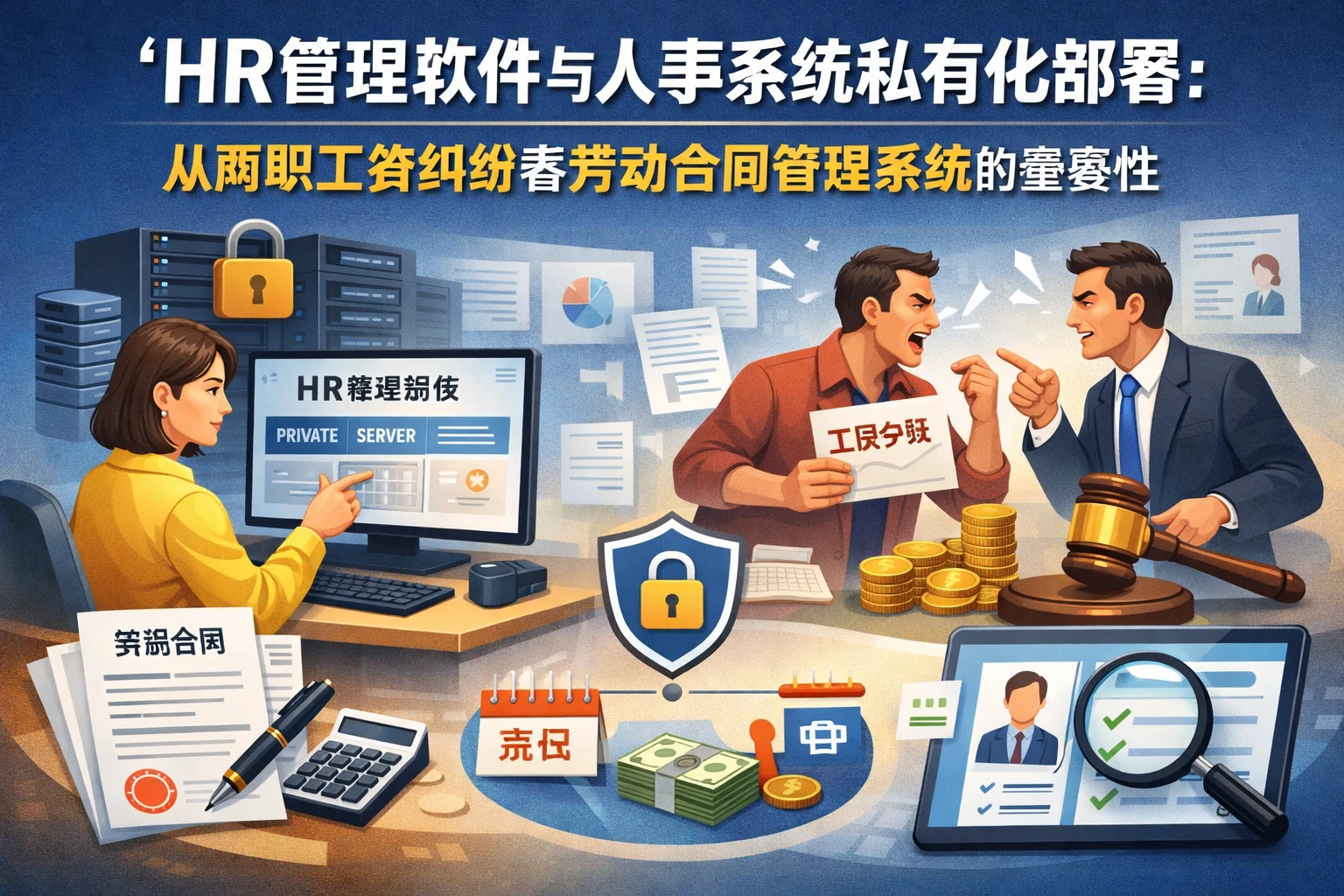 HR管理软件与人事系统私有化部署：从离职工资纠纷看劳动合同管理系统的重要性
