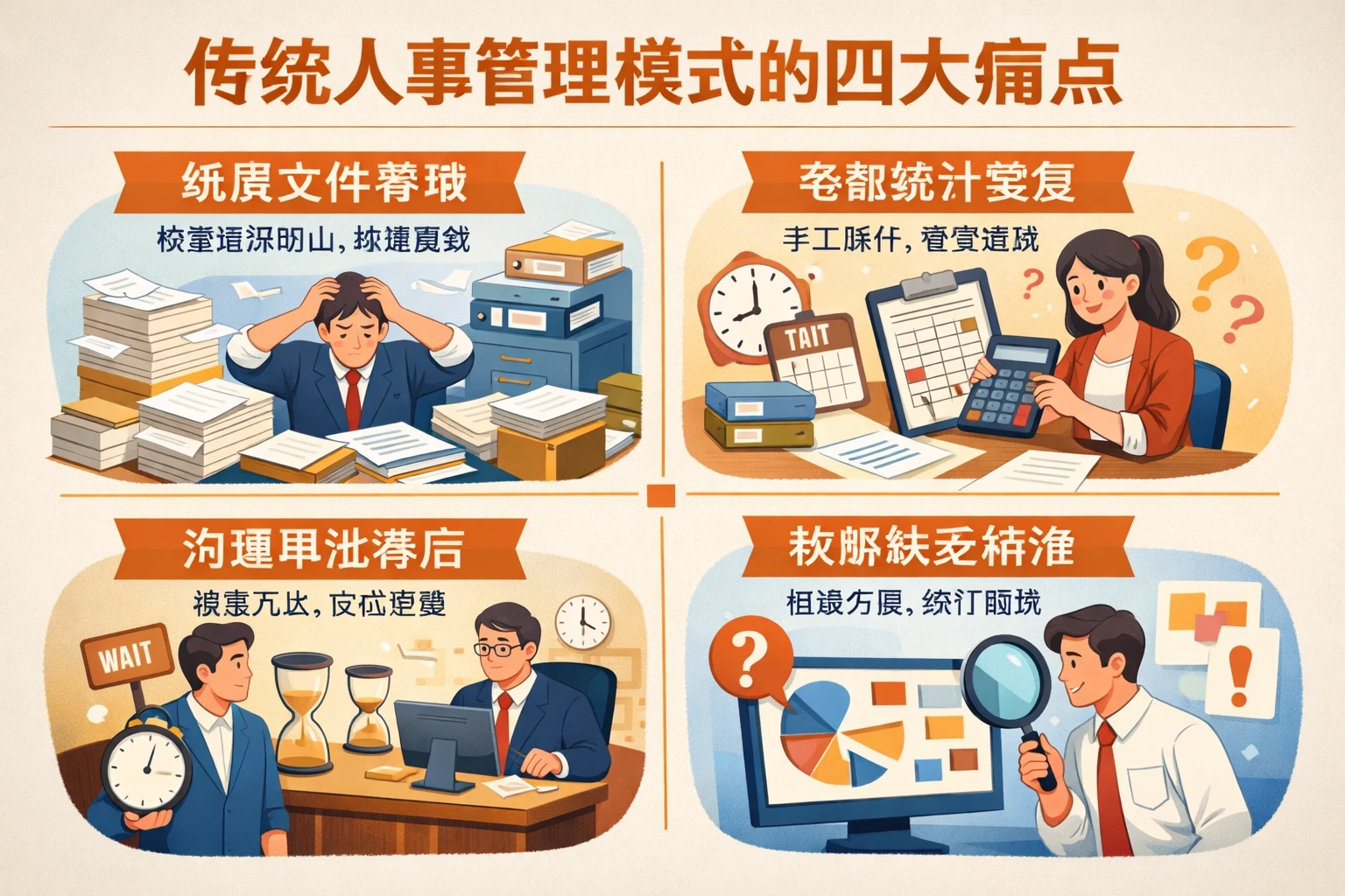 传统人事管理模式的四大痛点