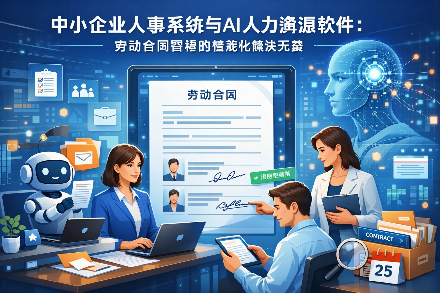 中小企业人事系统与AI人力资源软件：劳动合同管理的智能化解决方案