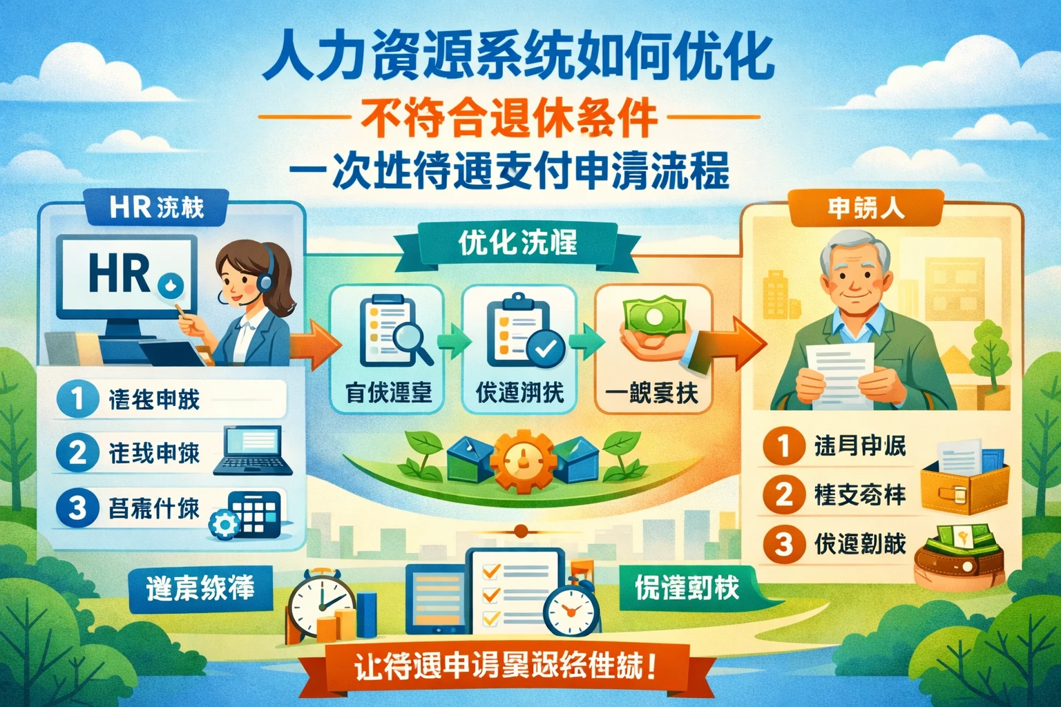 人力资源系统如何优化不符合退休条件一次性待遇支付申请流程