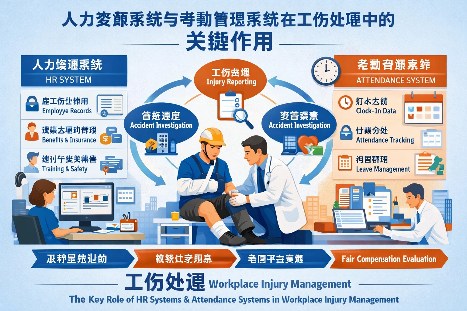 人力资源系统与考勤管理系统在工伤处理中的关键作用