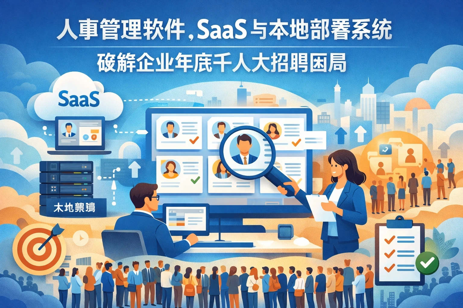 人事管理软件、SaaS与本地部署系统：破解企业年底千人大招聘困局