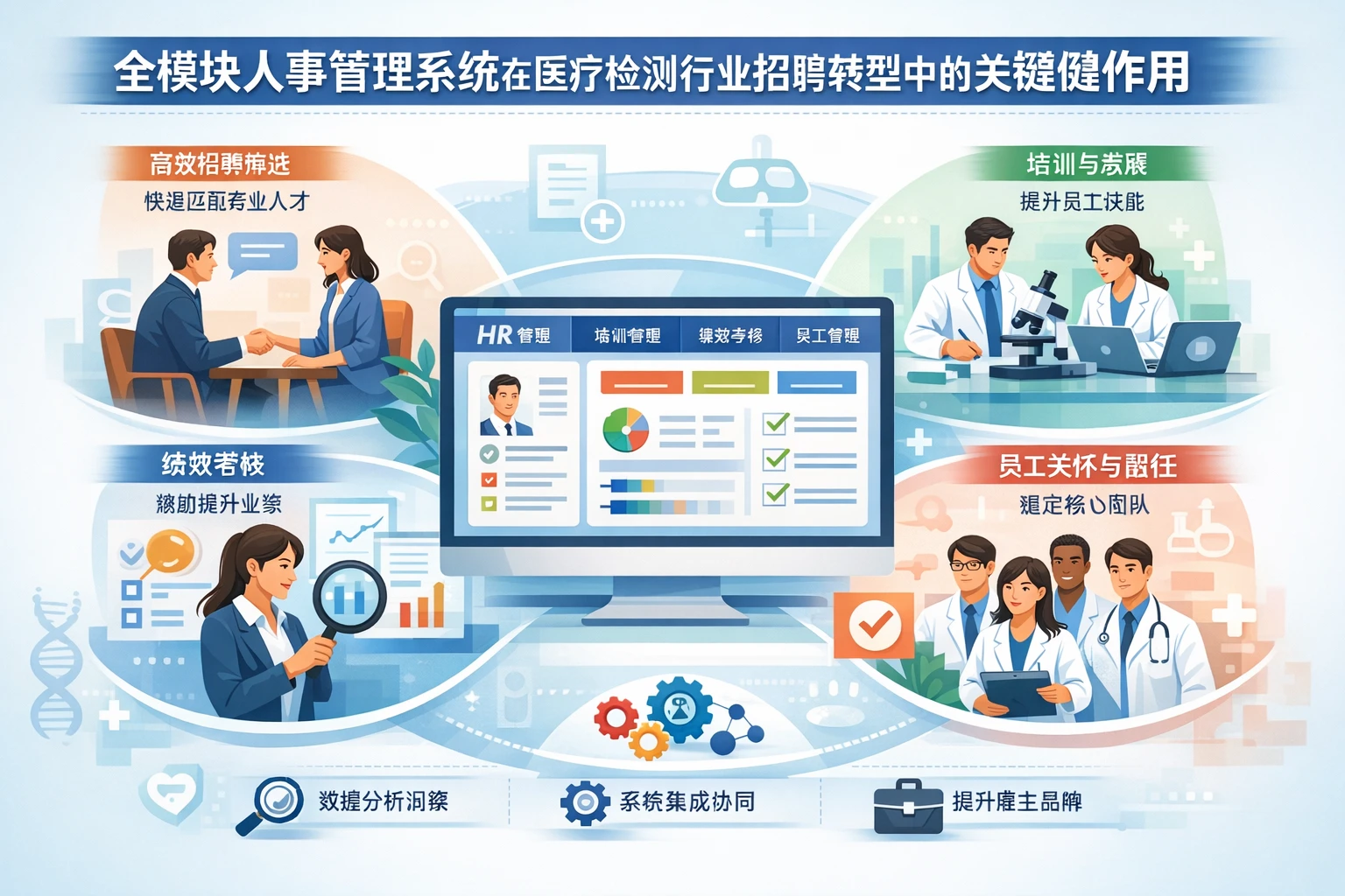 全模块人事管理系统在医疗检测行业招聘转型中的关键作用