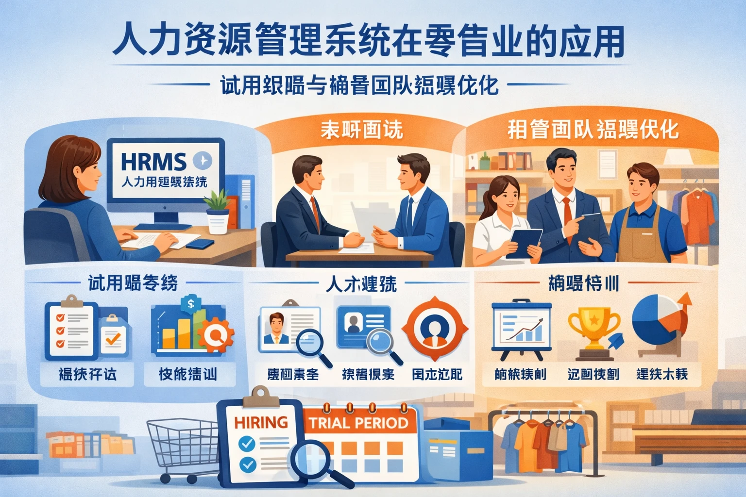 人力资源管理系统在零售业的应用：试用策略与销售团队招聘优化