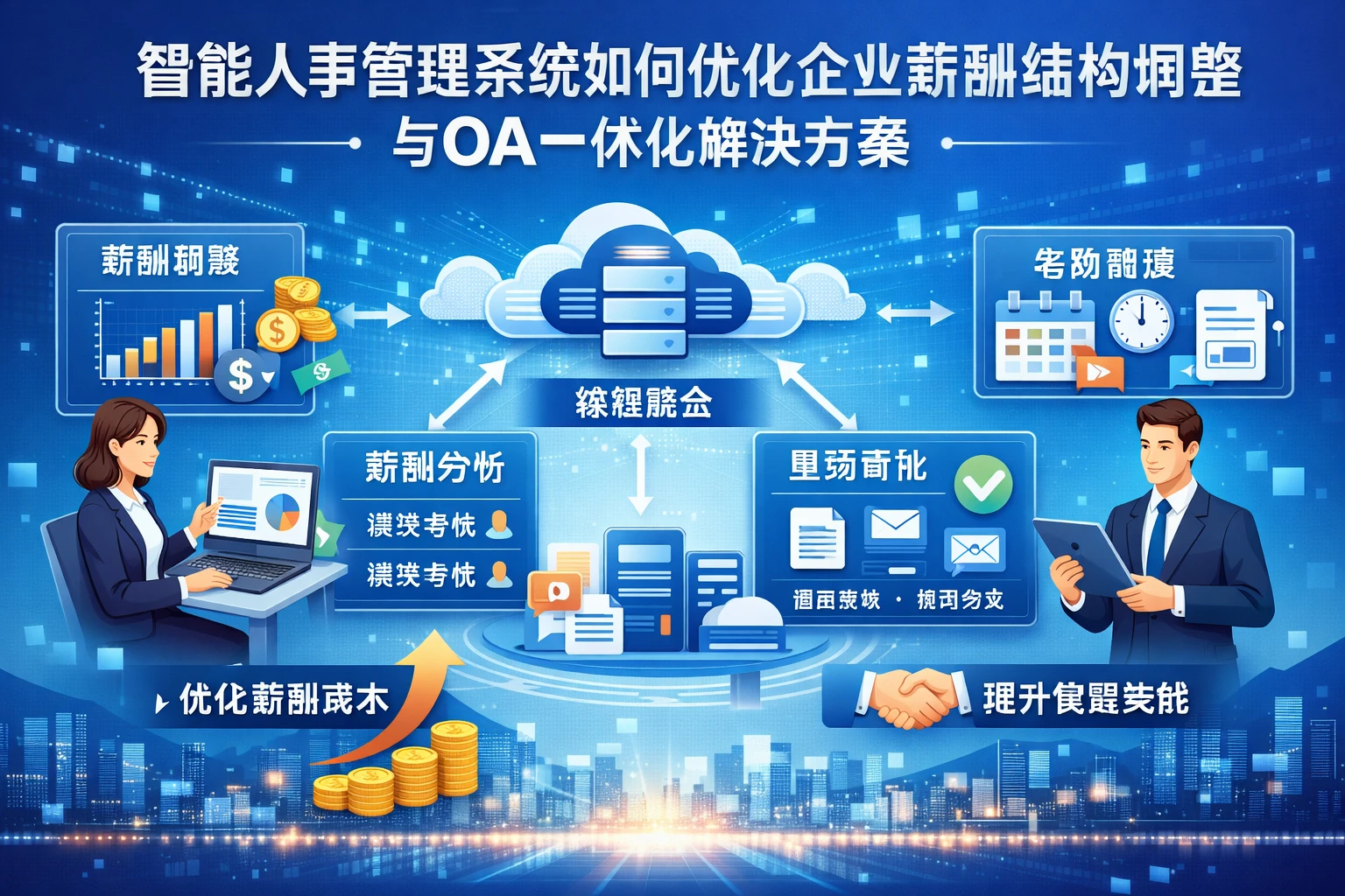 智能人事管理系统如何优化企业薪酬结构调整与OA一体化解决方案