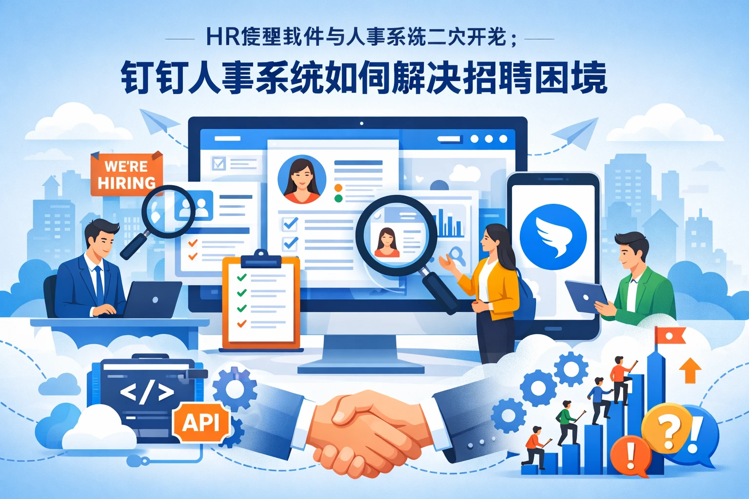 HR管理软件与人事系统二次开发：钉钉人事系统如何解决招聘困境