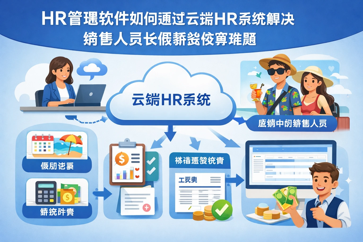HR管理软件如何通过云端HR系统解决销售人员长假薪资核算难题