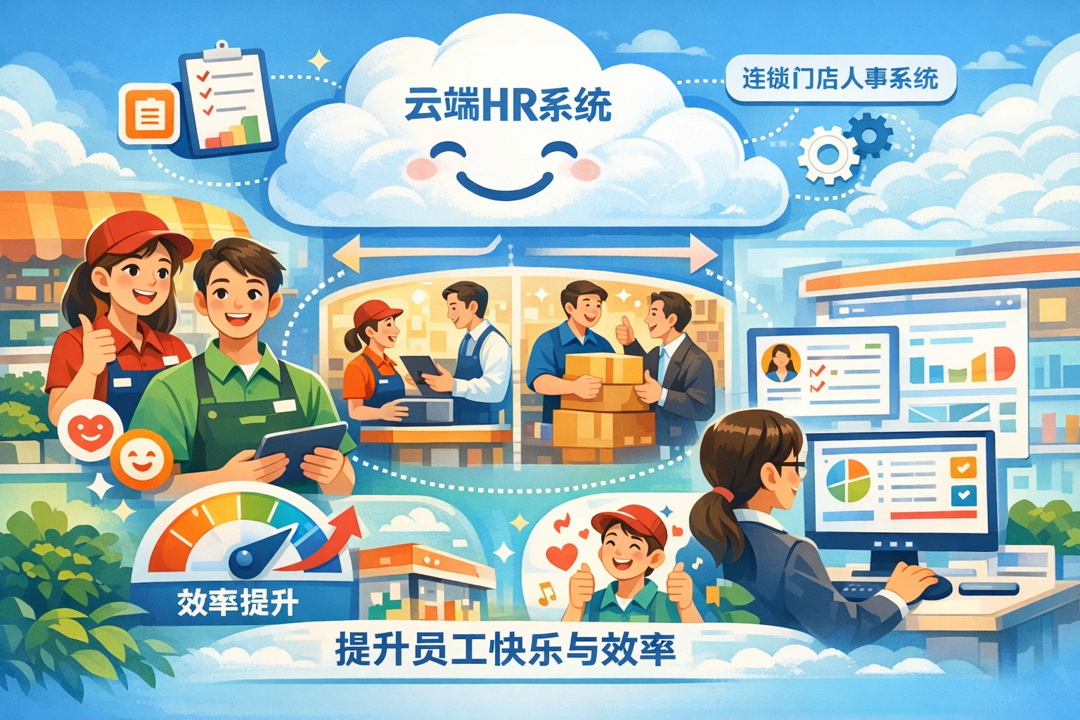 云端HR系统如何通过连锁门店人事系统提升员工快乐与效率