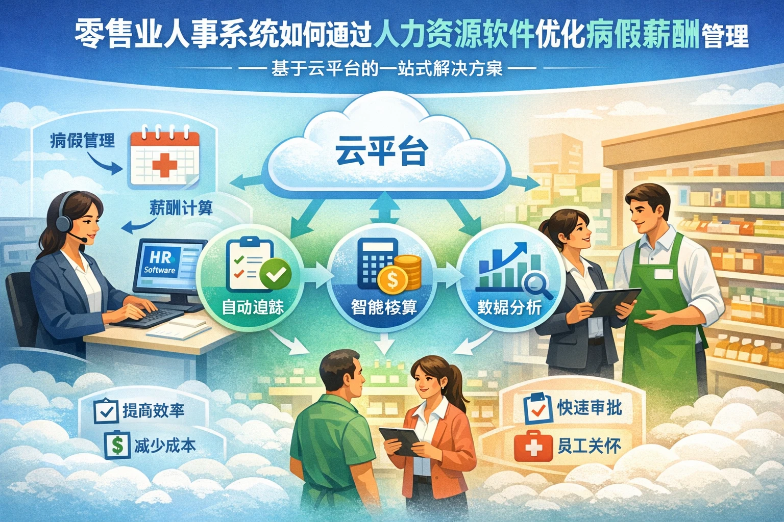 零售业人事系统如何通过人力资源软件优化病假薪酬管理——基于云平台的一站式解决方案