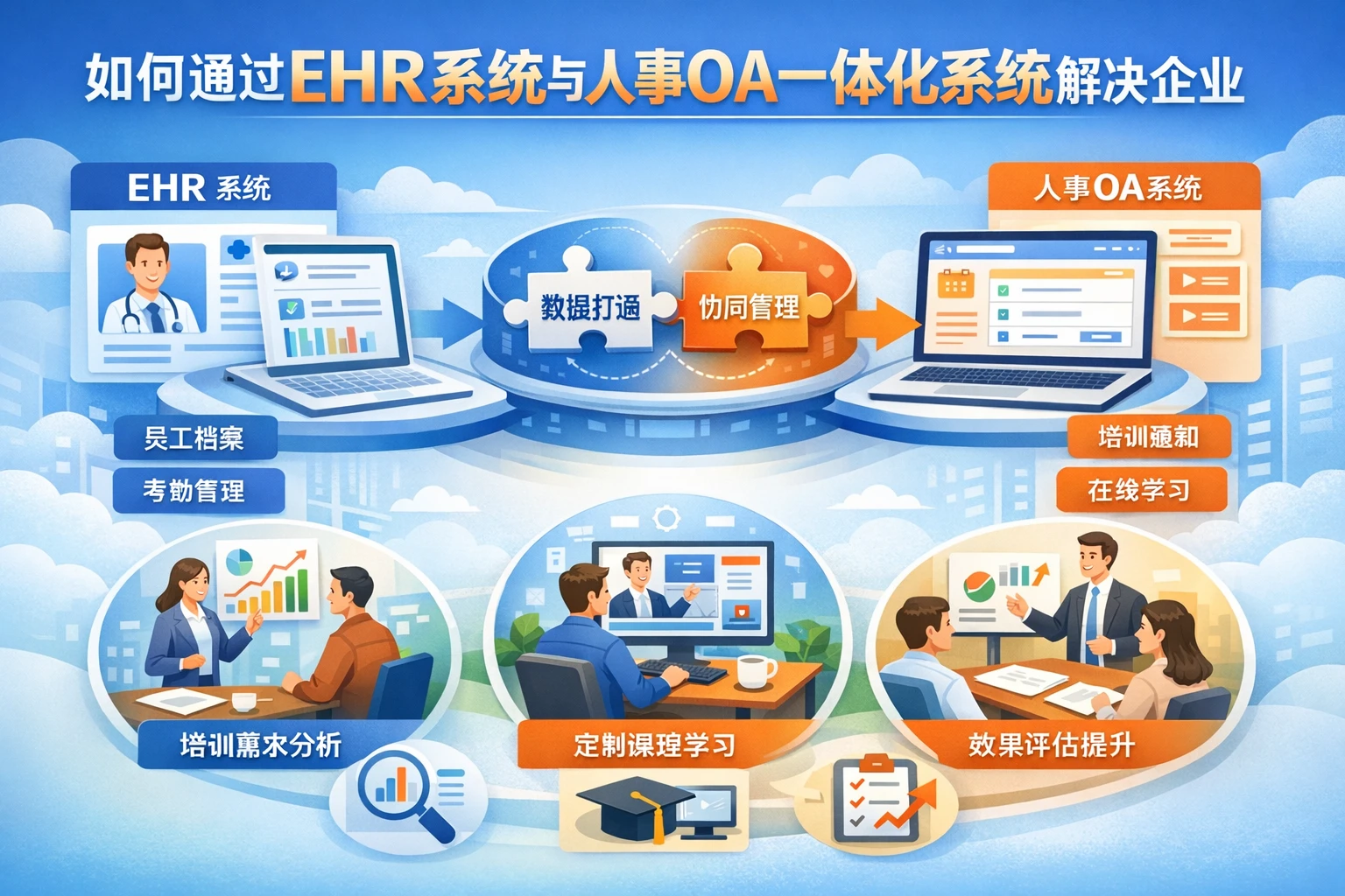 如何通过EHR系统与人事OA一体化系统解决企业培训难题