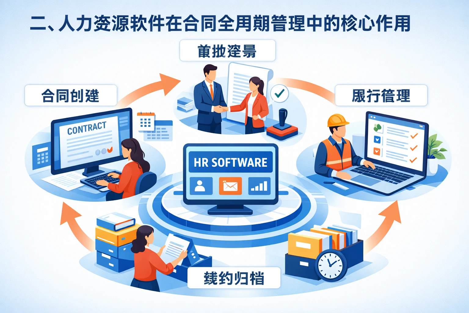 二、人力资源软件在合同全周期管理中的核心作用