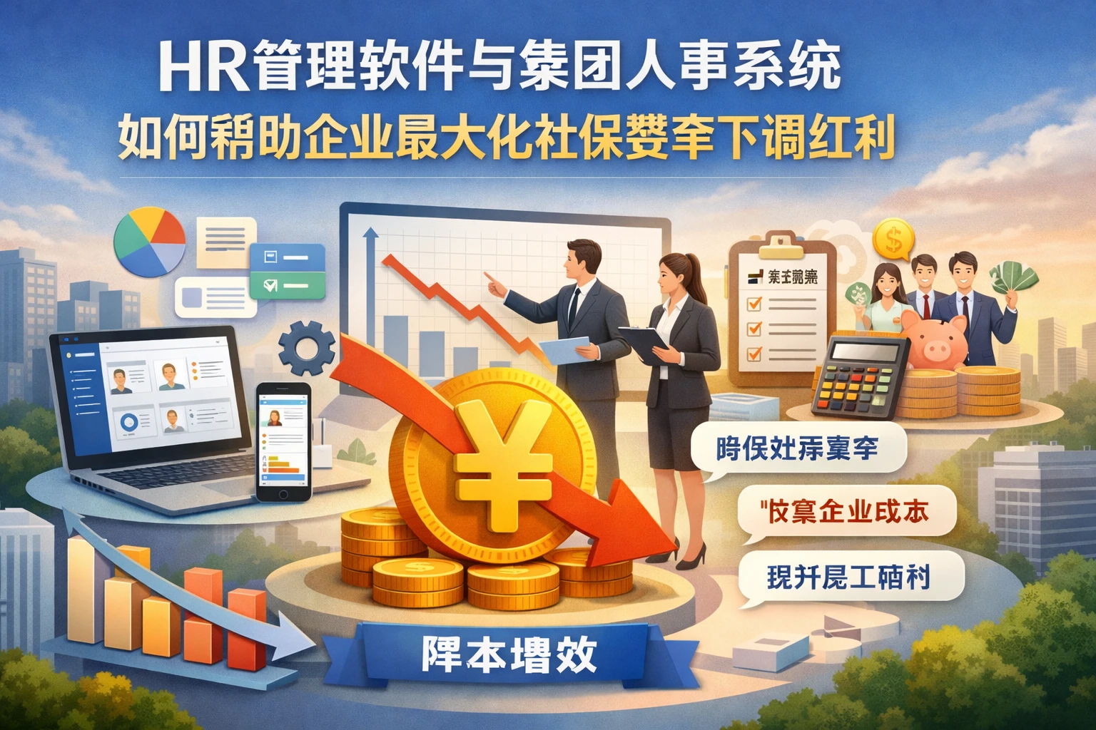 HR管理软件与集团人事系统如何帮助企业最大化社保费率下调红利