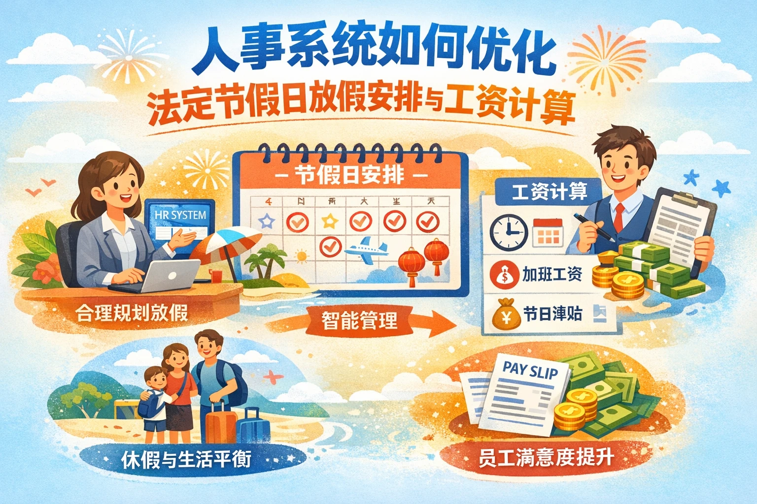人事系统如何优化法定节假日放假安排与工资计算
