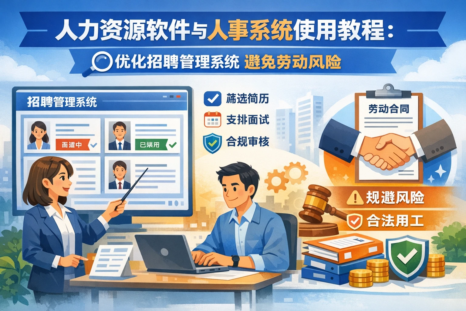 人力资源软件与人事系统使用教程：优化招聘管理系统避免劳动风险