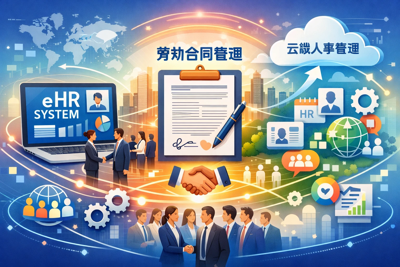 eHR系统、劳动合同管理系统与云端人事管理系统：企业文化整合与人力资源统合解决方案