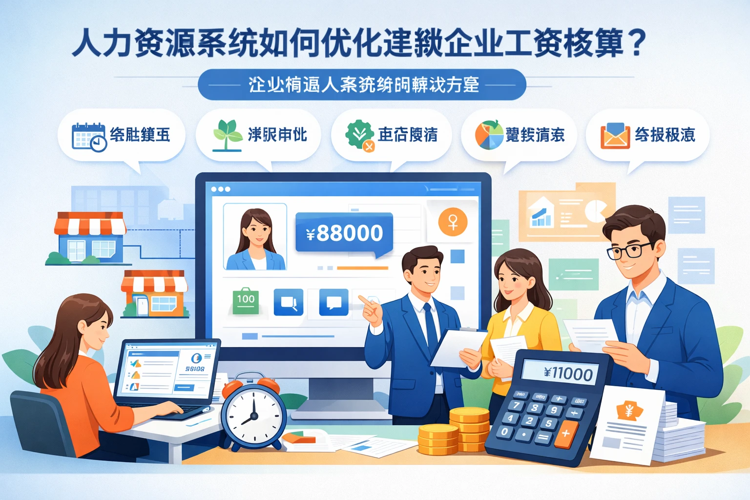 人力资源系统如何优化连锁企业工资核算?企业微信人事系统的解决方案