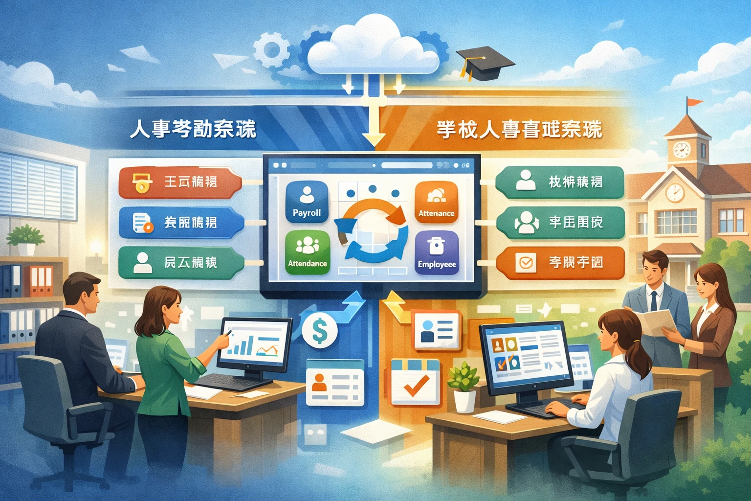 人力资源软件在企业管理中的应用：人事工资考勤一体化系统与学校人事管理系统的整合