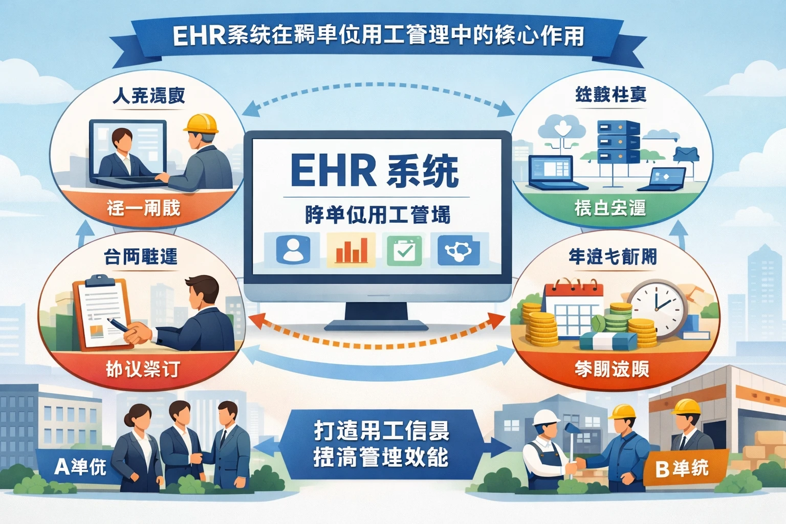 EHR系统在跨单位用工管理中的核心作用