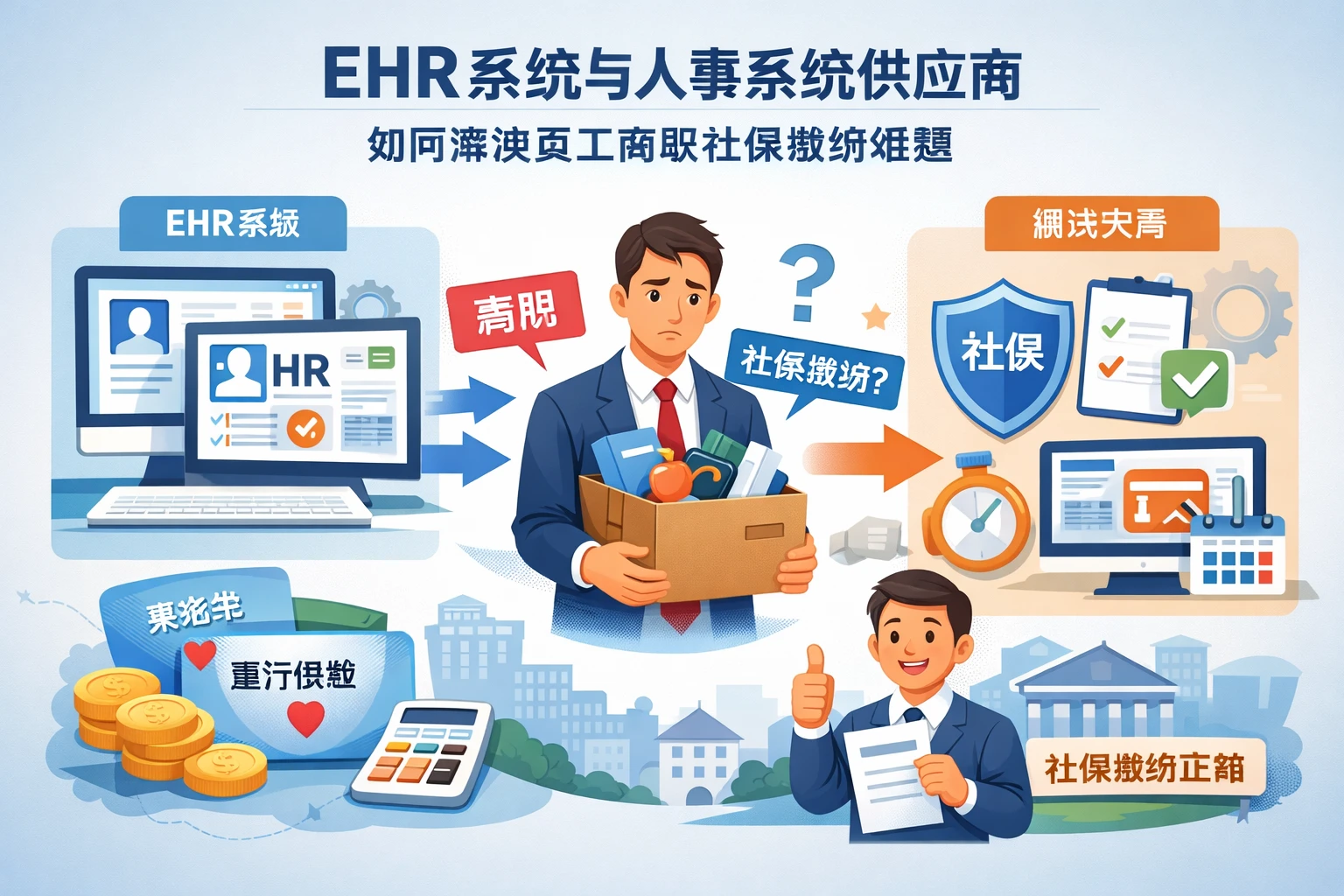 EHR系统与人事系统供应商如何解决员工离职社保缴纳难题