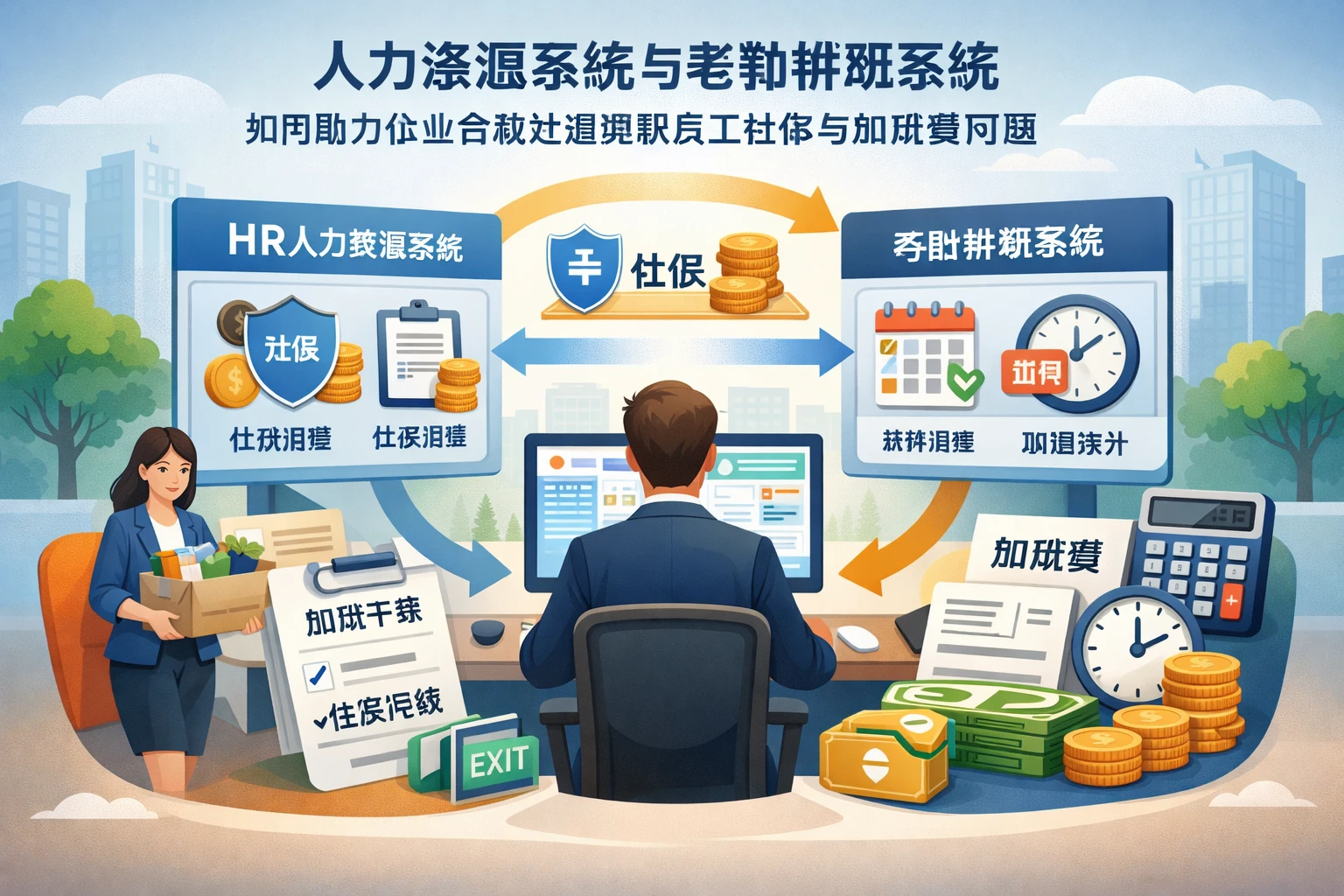 人力资源系统与考勤排班系统如何助力企业合规处理离职员工社保与加班费问题