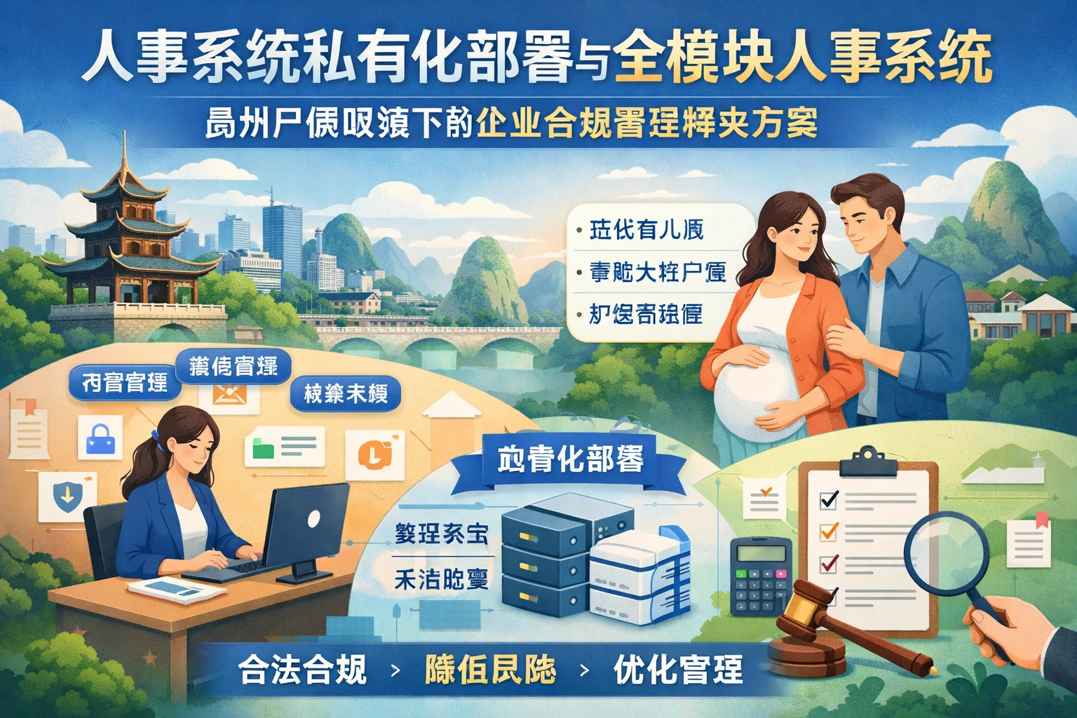 人事系统私有化部署与全模块人事系统:贵州产假政策下的企业合规管理解决方案