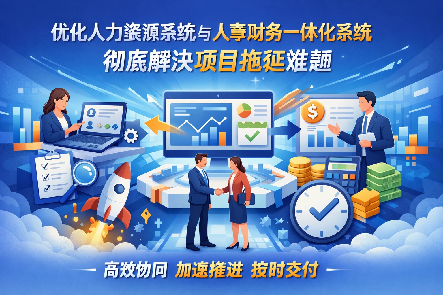 优化人力资源系统与人事财务一体化系统，彻底解决项目拖延难题