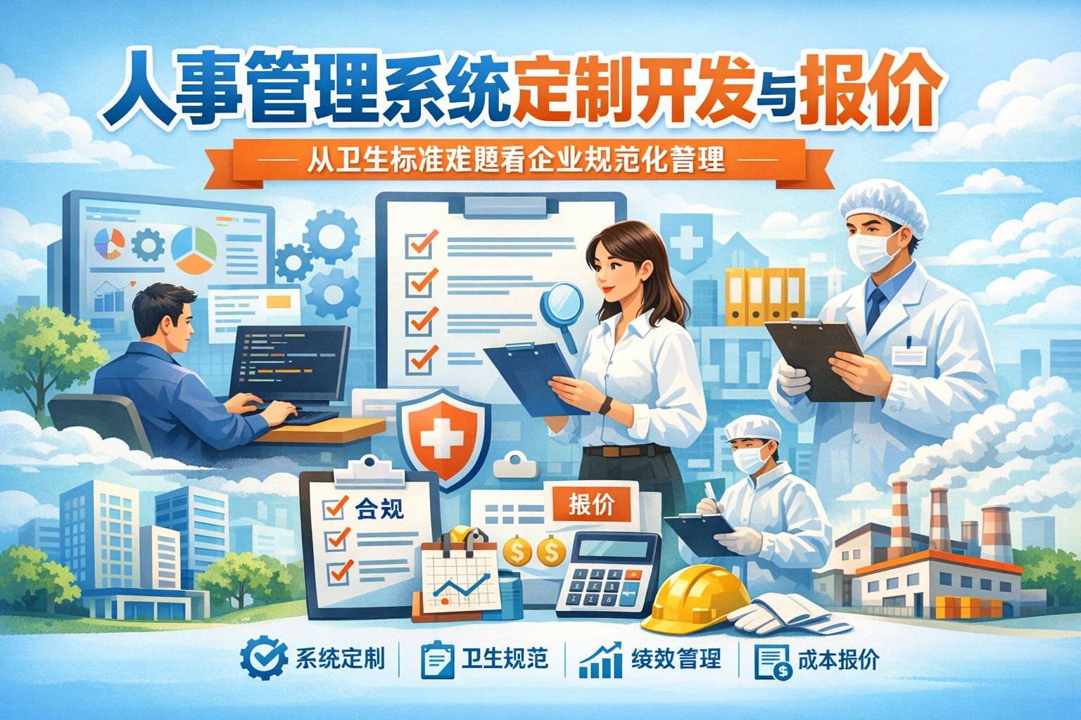 人事管理系统定制开发与报价：从卫生标准难题看企业规范化管理