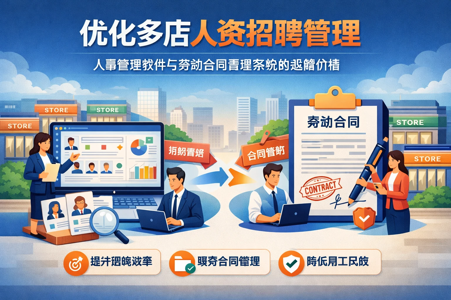 优化多店人资招聘管理：人事管理软件与劳动合同管理系统的战略价值