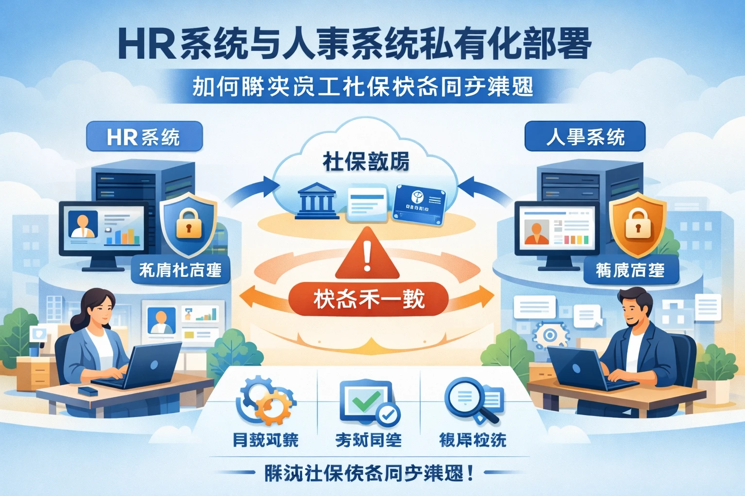 HR系统与人事系统私有化部署如何解决员工社保状态同步难题
