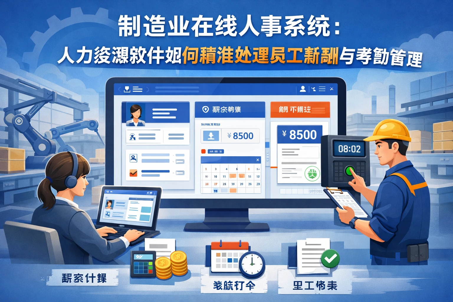 制造业在线人事系统：人力资源软件如何精准处理员工薪酬与考勤管理