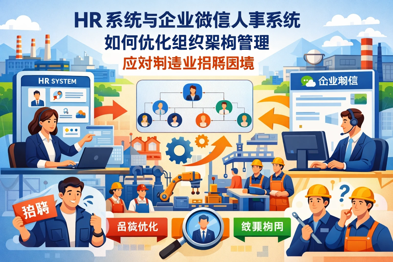 HR系统与企业微信人事系统如何优化组织架构管理应对制造业招聘困境