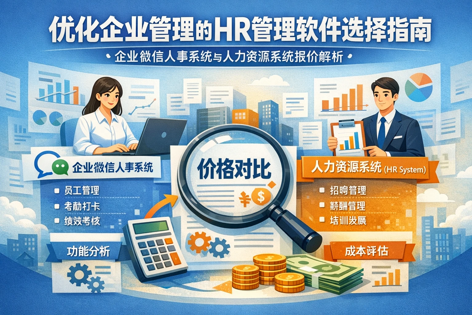 优化企业管理的HR管理软件选择指南：企业微信人事系统与人力资源系统报价解析