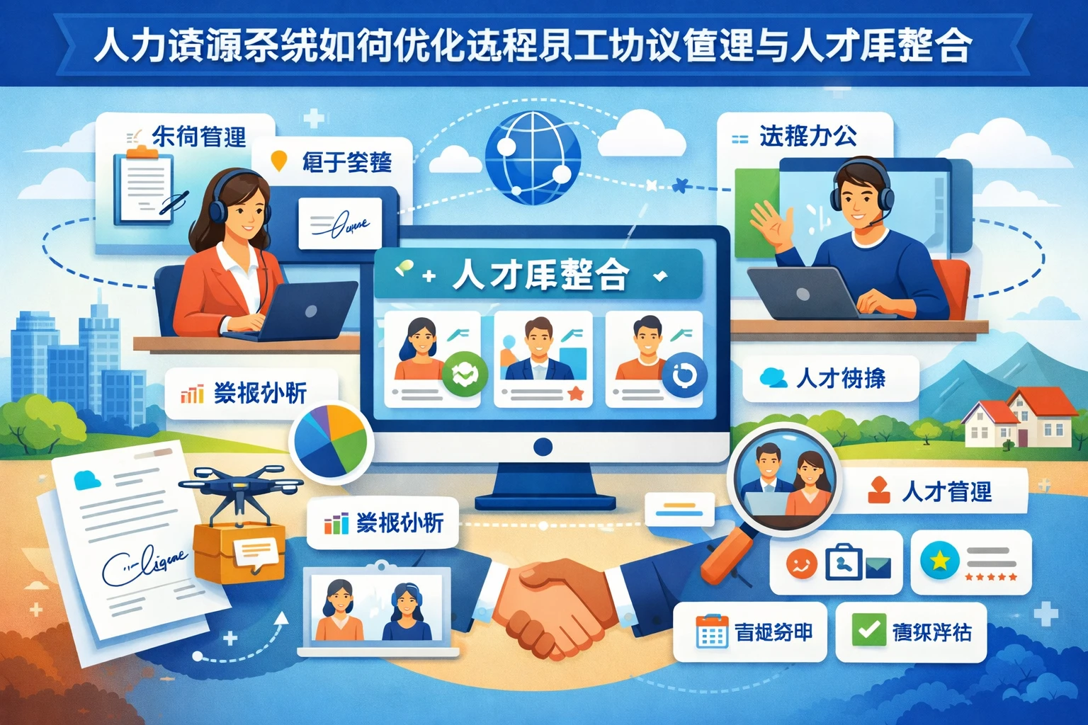 人力资源系统如何优化远程员工协议管理与人才库整合