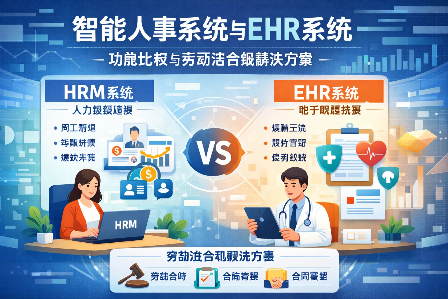 智能人事系统与EHR系统：功能比较与劳动法合规解决方案