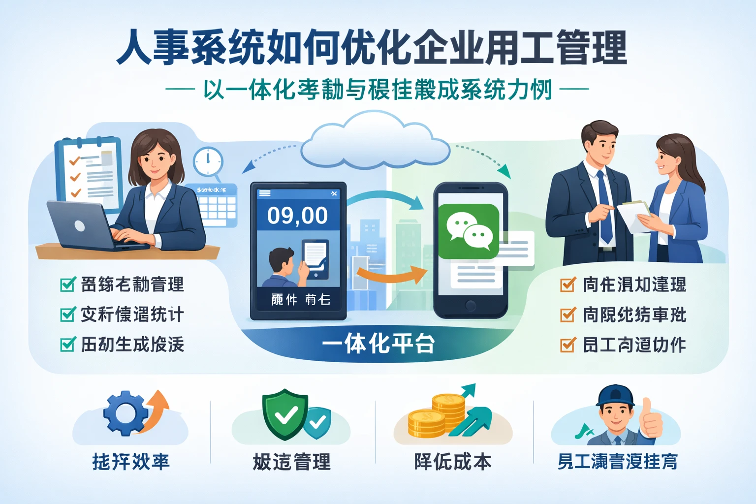 人事系统如何优化企业用工管理——以一体化考勤与微信集成系统为例