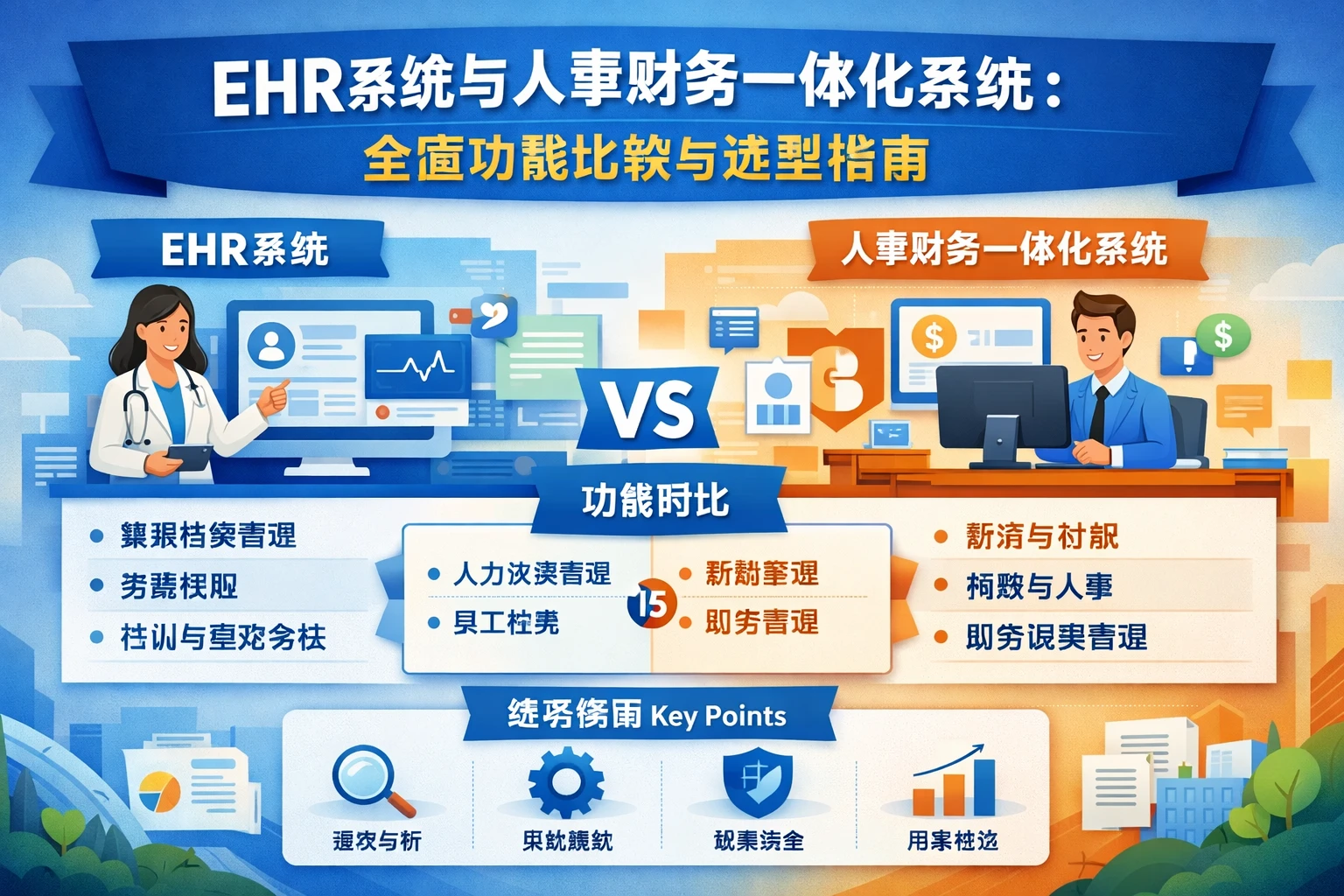 EHR系统与人事财务一体化系统:全面功能比较与选型指南