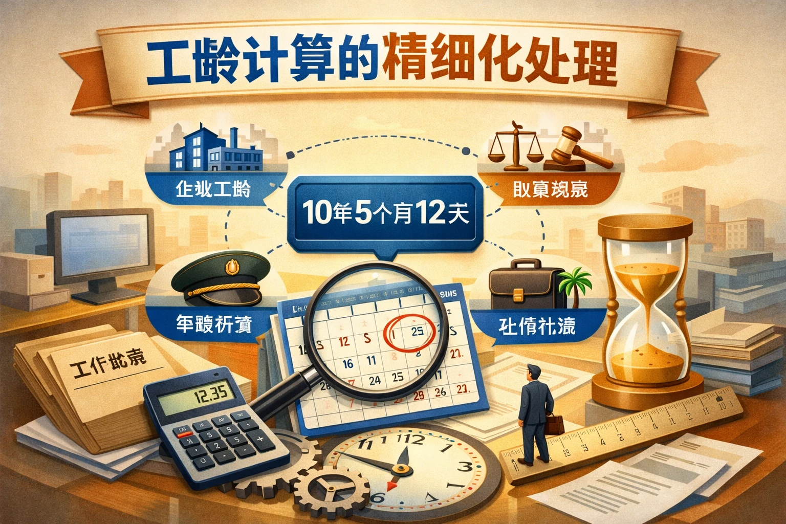 工龄计算的精细化处理