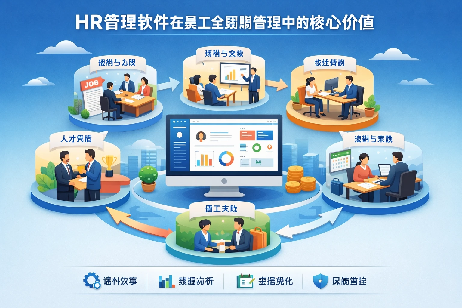 HR管理软件在员工全周期管理中的核心价值