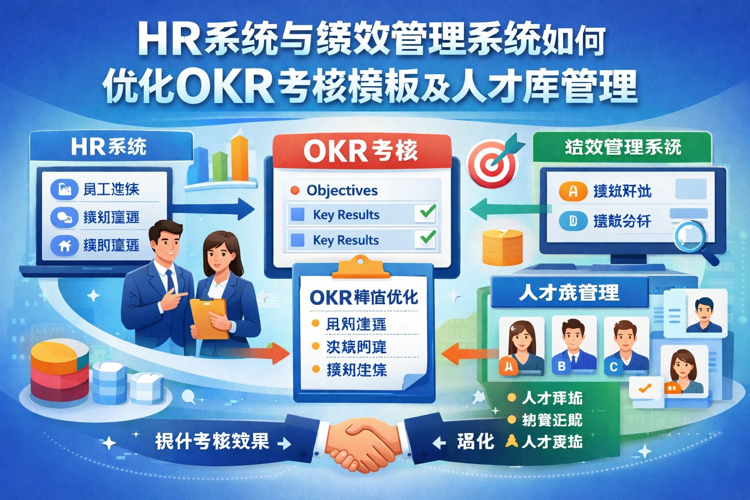 HR系统与绩效管理系统如何优化OKR考核模板及人才库管理