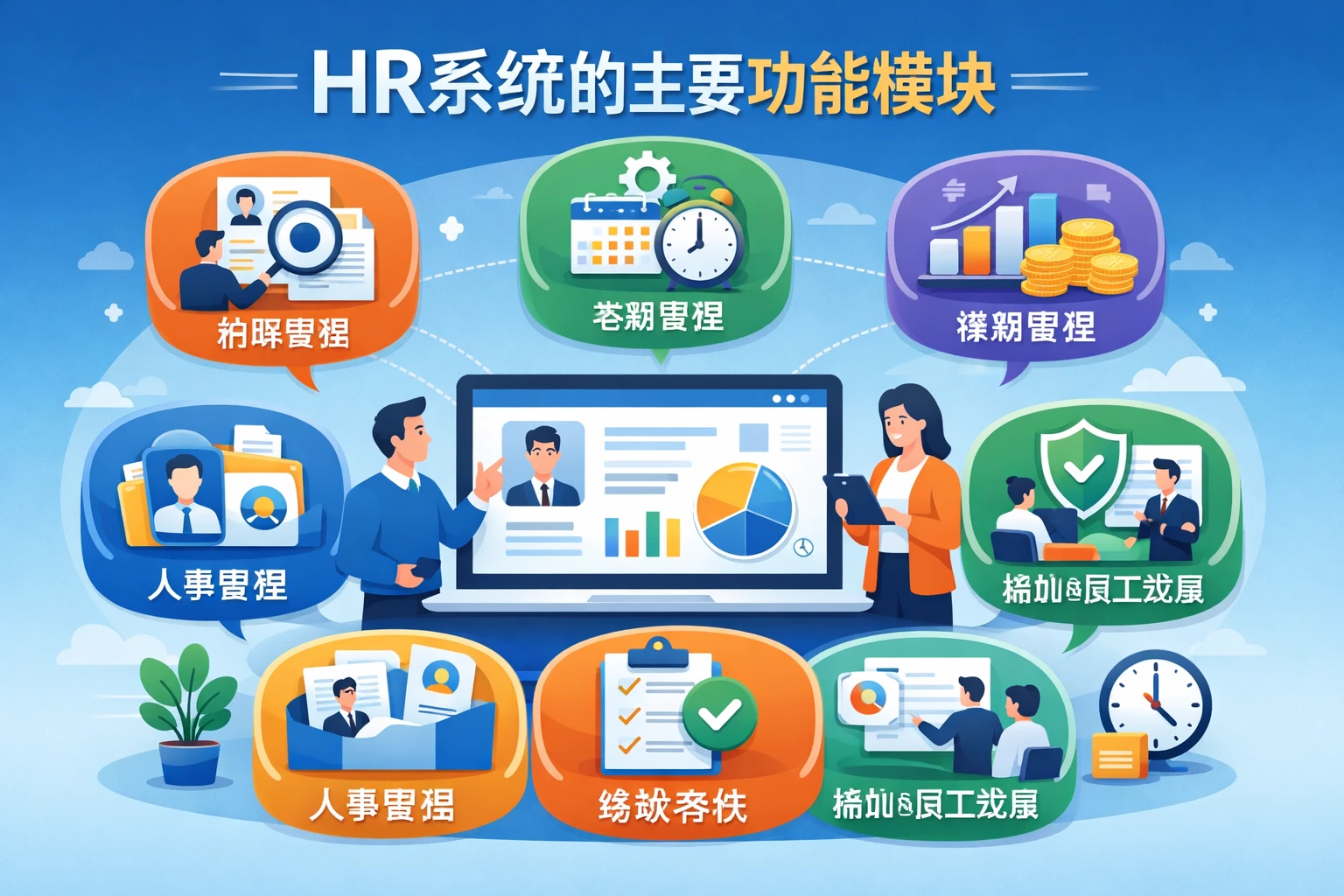 HR系统的主要功能模块