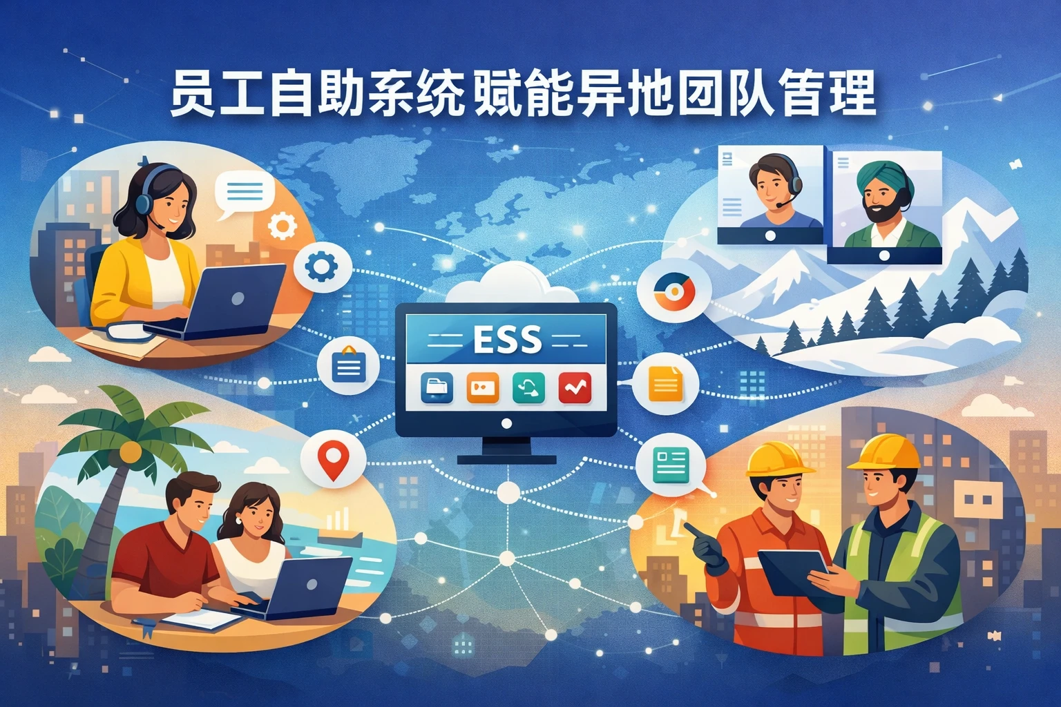 员工自助系统赋能异地团队管理